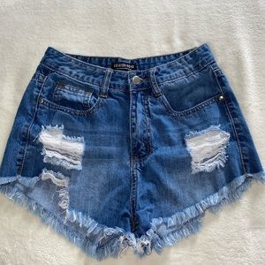 Fashion Nova Distressed Demin Shorts
